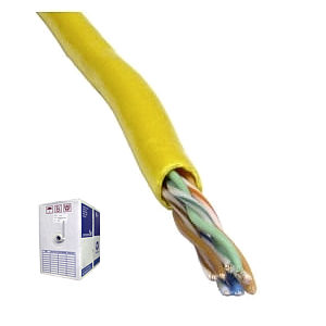 305m Box Reel CAT5e UTP Stranded Core Network Cable, Yellow