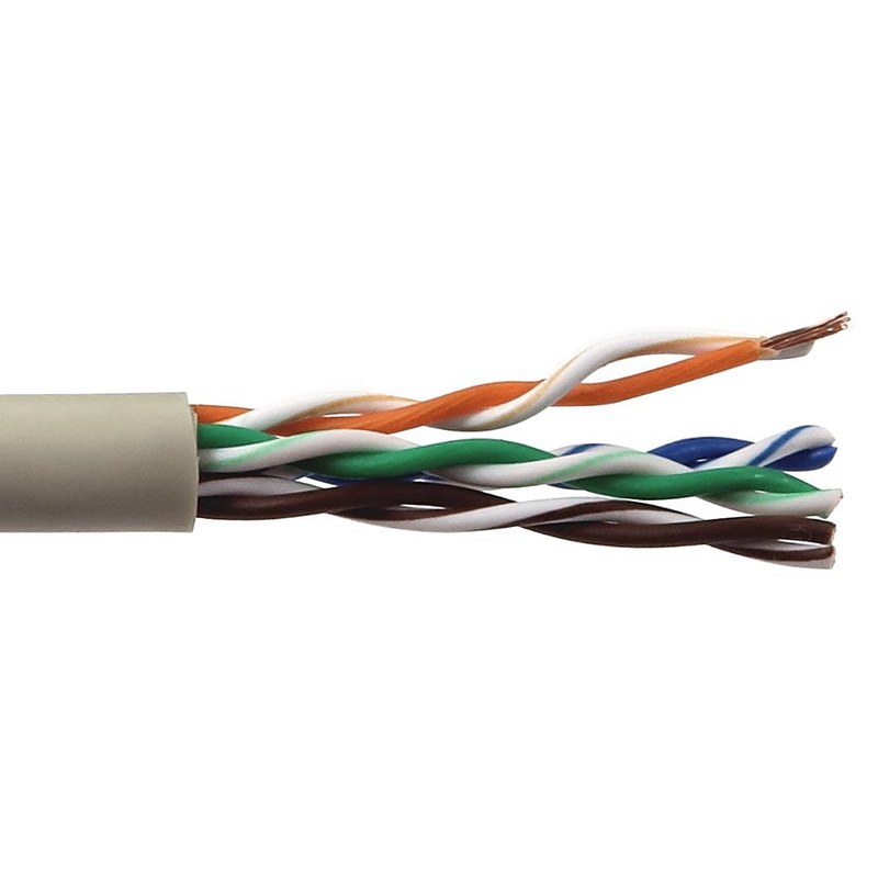 305m CAT5e Network Cable Box Grey PVC Pure Copper