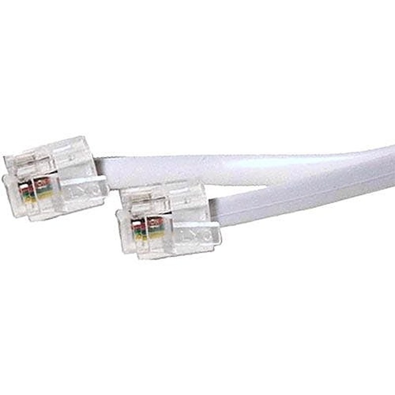 3m RJ11 to RJ11 Cable 6P4C All Lines Flat White