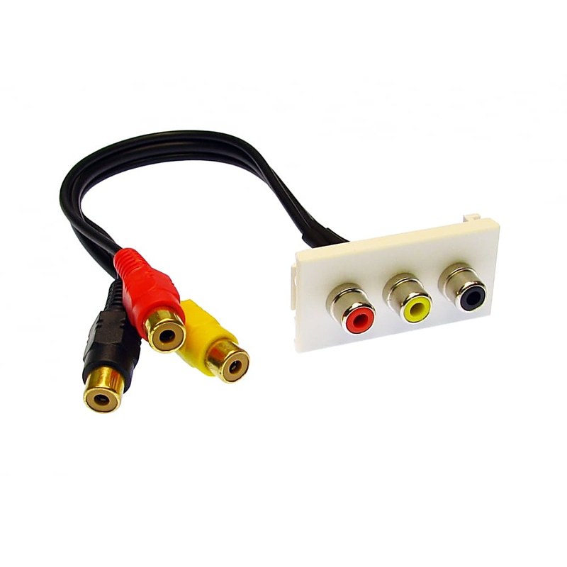 3x RCA Phono AV Euro Module