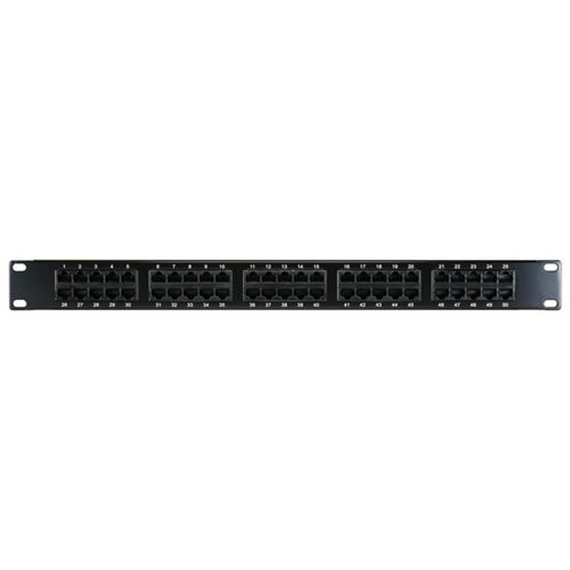 50 Port RJ45 Voice Patch Panel 1U
