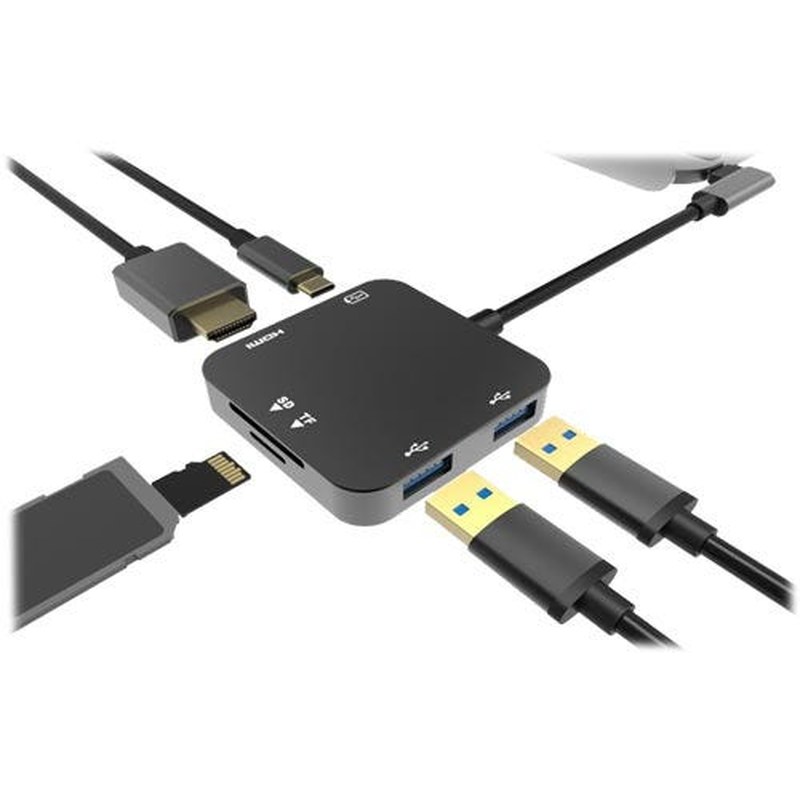 6 in 1 USB C Docking Station HDMI 4K 100W PD