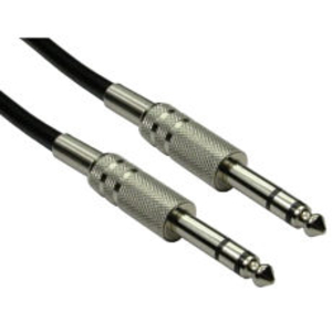 1m 6.35mm Male to Male Audio Cable - Nickel Connectors
