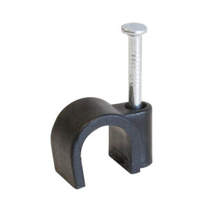 6mm Black Round Cable Clips (Pack of 100) 6mm Black Round Cable Clips (Pack of 100)