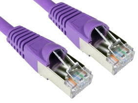 CAT6A Shielded Network Patch Cable, 5m, Violet