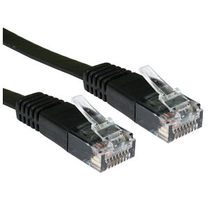 CAT5e Flat Network Cable, 20m, Black