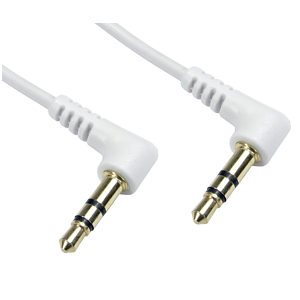 Image of 1.5m White 90 Degree Angle 3.5mm Jack Cable