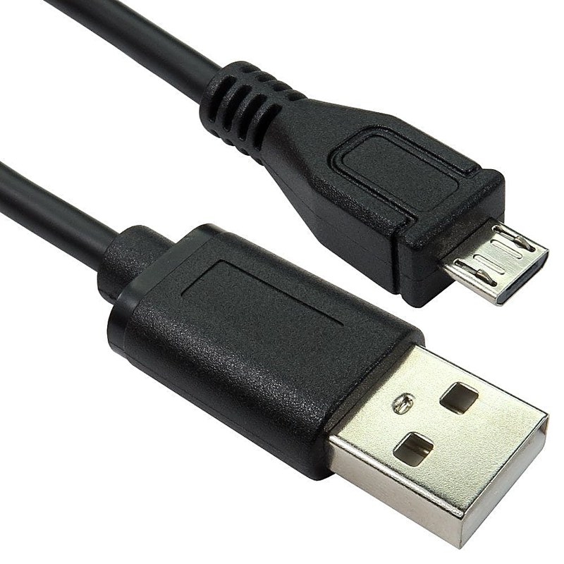 Antimicrobial USB A to Micro B Cable, 1m, Black