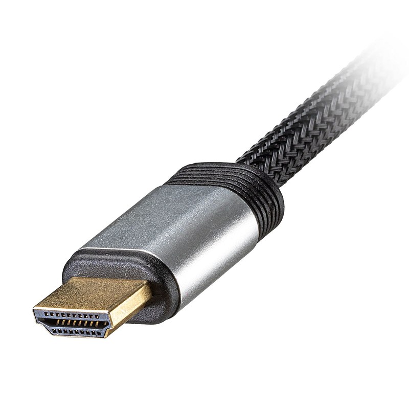 Braided HDMI 2.1 Cable 8K Ultra High Speed, 5m, Black