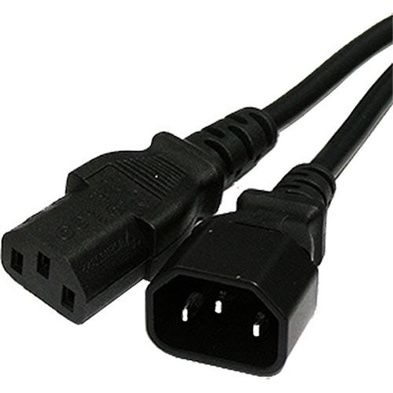 C14 to C13 IEC Extension Lead PVC, 7 Colours