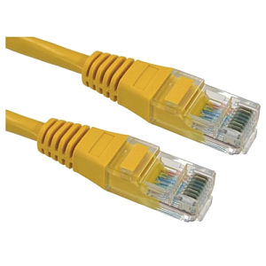 CAT5e Patch Cable UTP Full Copper, 0.25m, Yellow