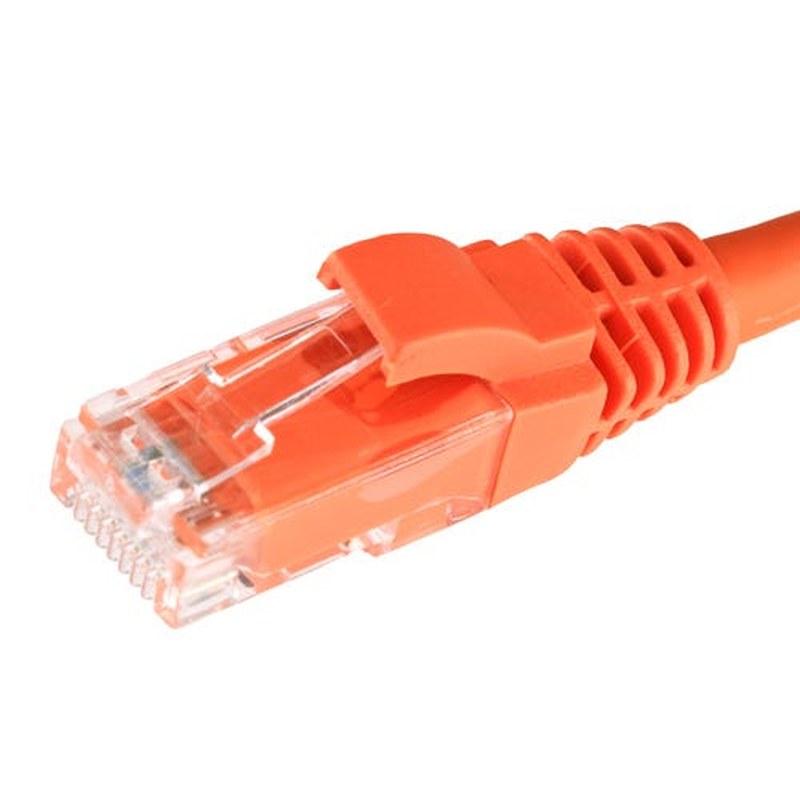 CAT5e LSZH Ethernet Lead 26AWG Snagless, 1m, Orange