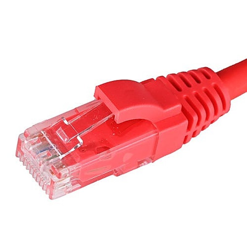 CAT5e LSZH Ethernet Lead 26AWG Snagless, 1m, Red