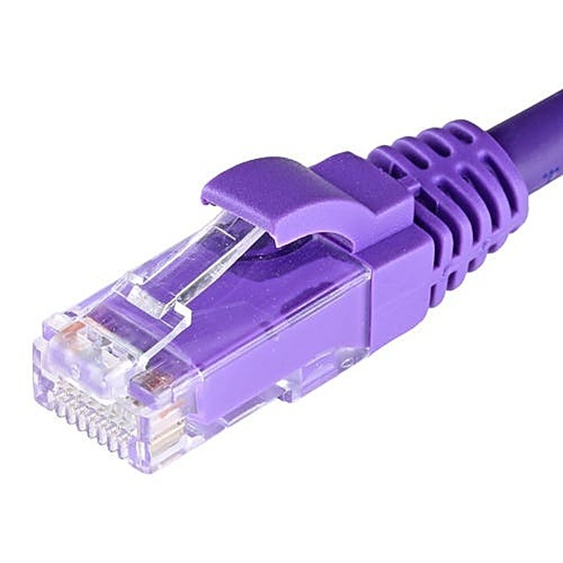 CAT5e LSZH Ethernet Lead 26AWG Snagless, 1m, Violet