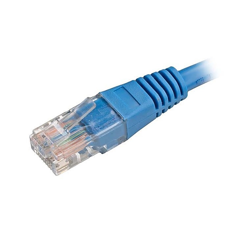 CAT5e Network Patch Lead 26AWG Moulded Boot 100 Pack, 0.5m, Blue