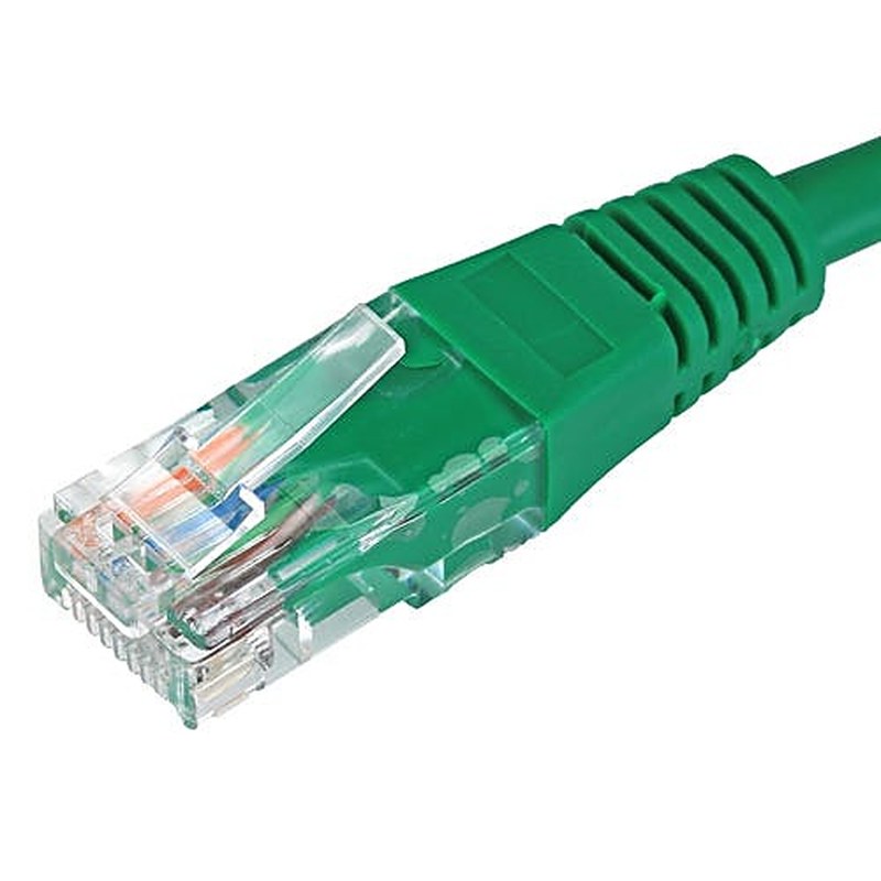 CAT5e Network Patch Lead 26AWG Moulded Boot, 2.5m, Green