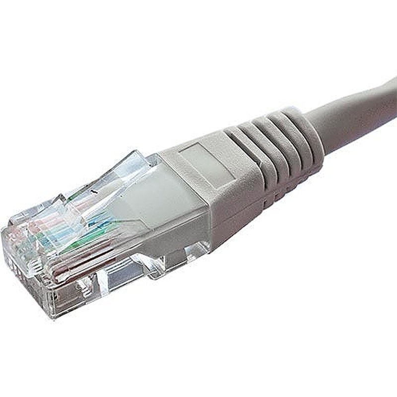 CAT5e Network Patch Lead 26AWG Moulded Boot, 2m, Grey
