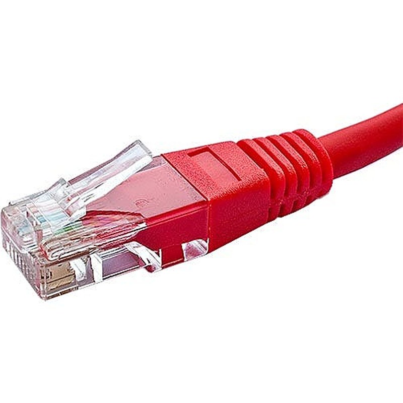 CAT5e Network Patch Lead 26AWG Moulded Boot, 1m, Red