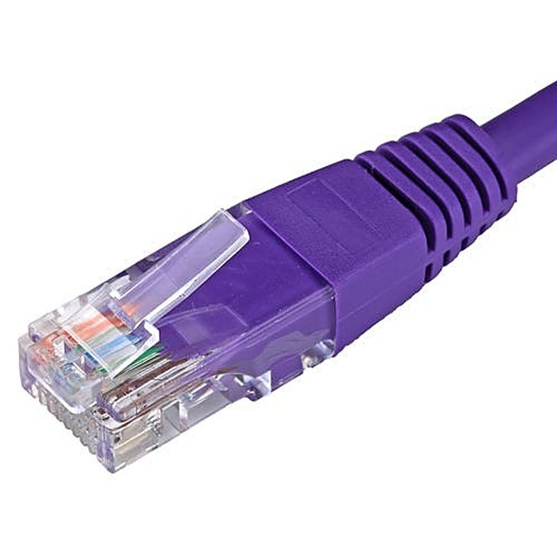 CAT5e Network Patch Lead 26AWG Moulded Boot, 3m, Violet