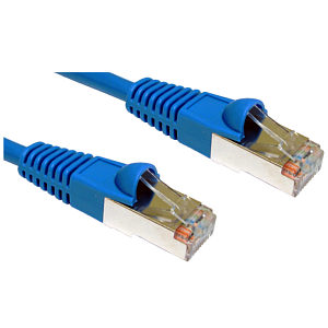 Shielded CAT5e Patch Cable, 0.5m, Blue