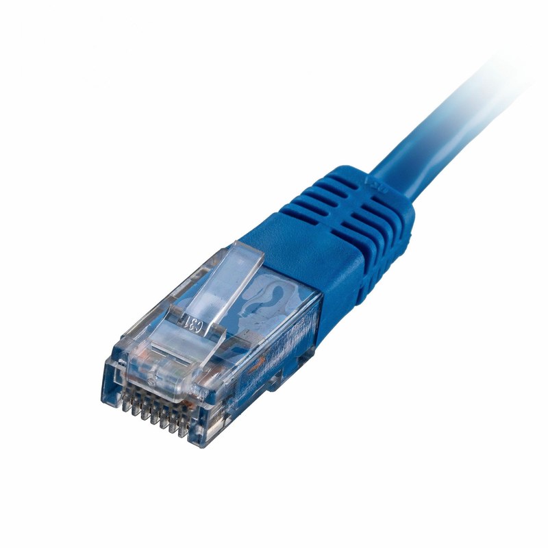 CAT6 PoE++ Patch Lead 24AWG Moulded Boot, 10m, Blue