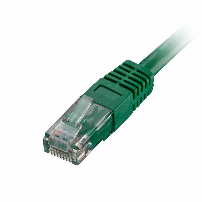CAT6 PoE++ Patch Lead 24AWG Moulded Boot, 20m, Green