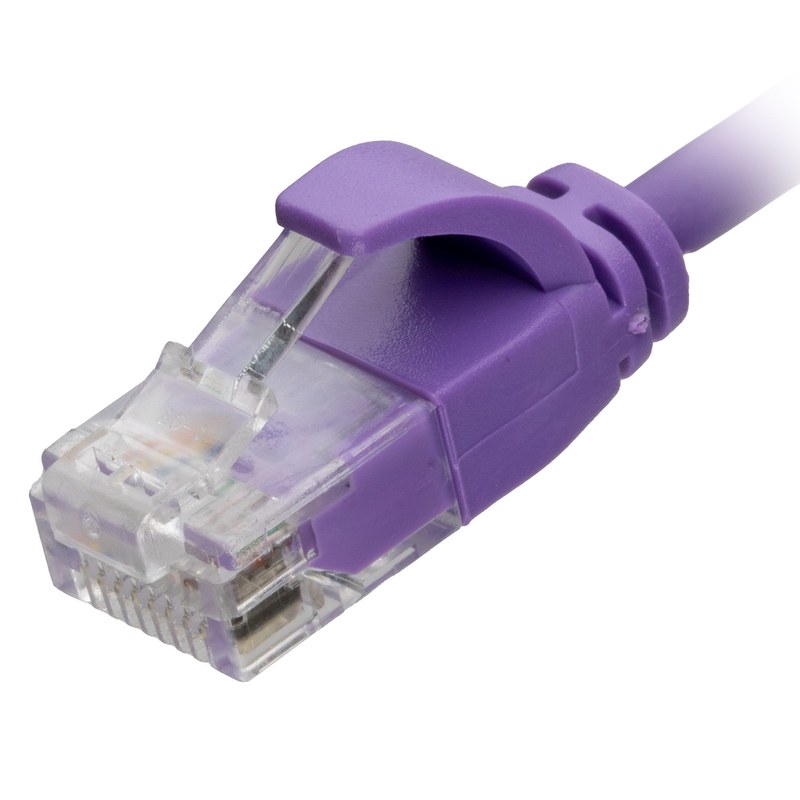 CAT6 Slim Patch Lead 30AWG LSZH Snagless, 3m, Violet