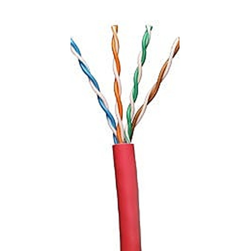 CAT6 U/UTP Solid Network Cable Reel LSZH 24AWG Dca, 305m, Red