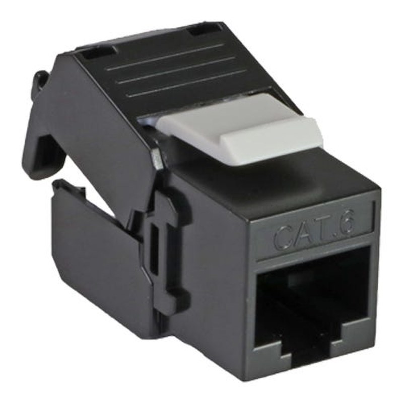 Cat6 UTP Tool Free Keystone Jack Black