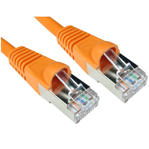 CAT6A Shielded Network Patch Cable, 15m, Orange