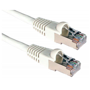 CAT6A Shielded Network Patch Cable, 15m, White