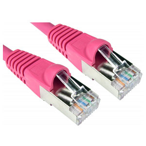 CAT6A Shielded Network Patch Cable, 1.5m, Pink