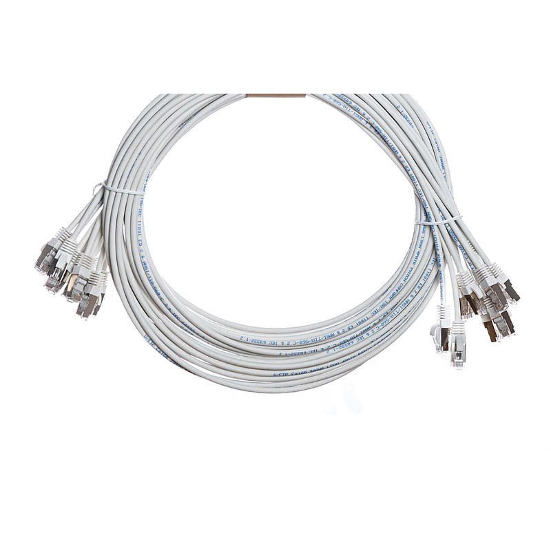 CAT6A S/FTP LSZH Patch Lead Snagless 10Gb 10 Pack, 3m, White
