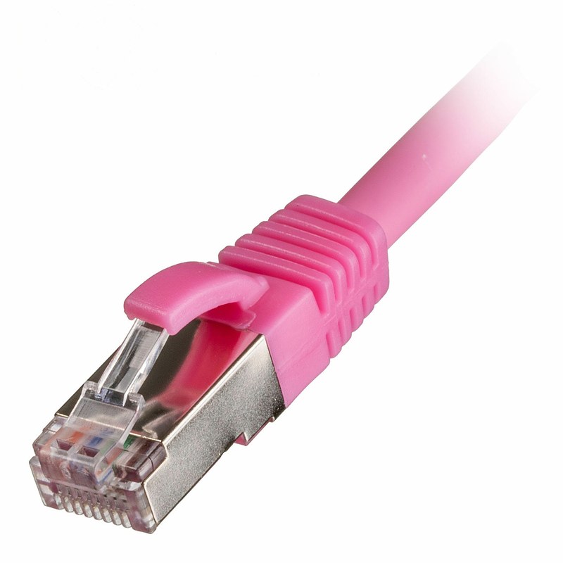 CAT6A S/FTP LSZH Patch Lead Snagless 10Gb, 15m, Pink