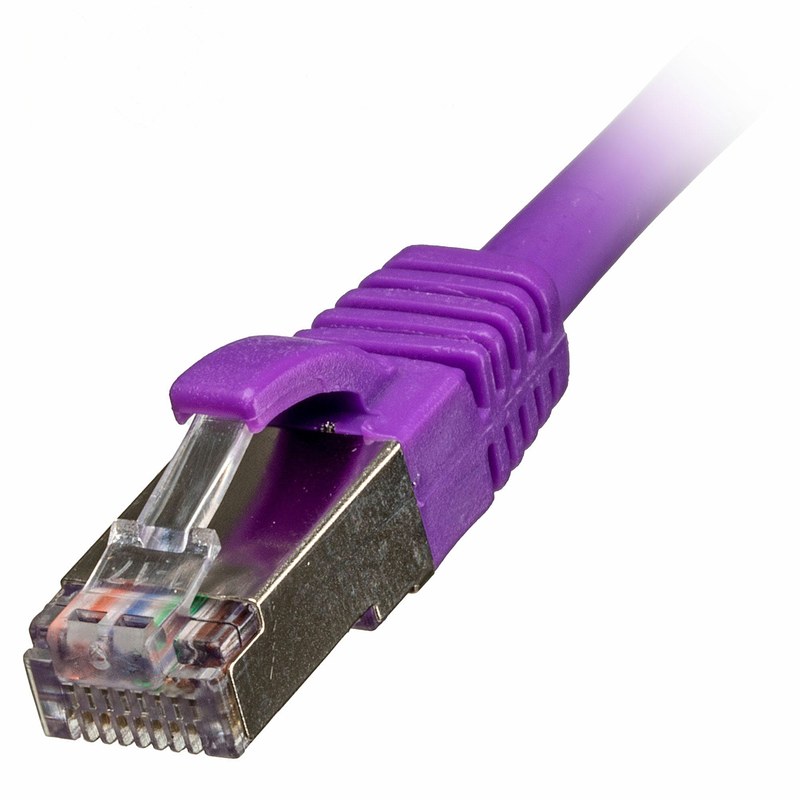 CAT6A S/FTP LSZH Patch Lead Snagless 10Gb, 0.3m, Violet