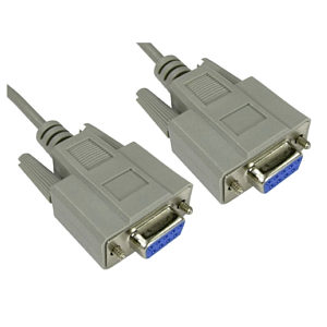 D9 Female to D9 Female Serial Null Modem Cable - 5m