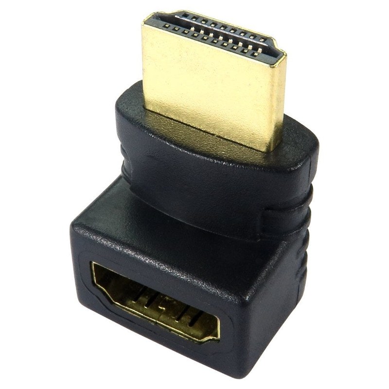 HDMI Right Angle Adapter, Male to Female, 270 Degree
