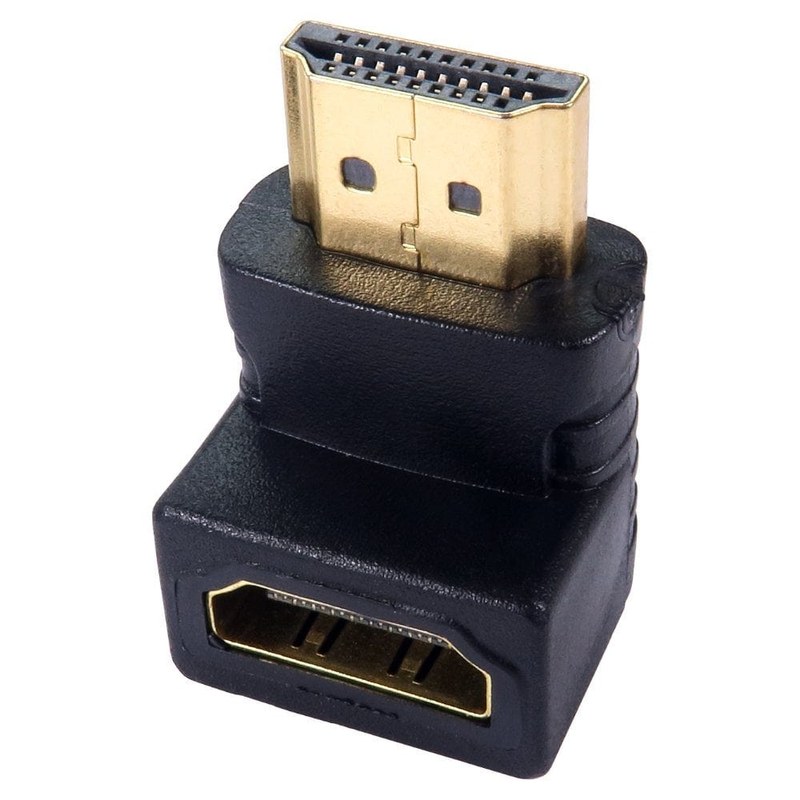 HDMI Right Angle Adapter, Male to Female