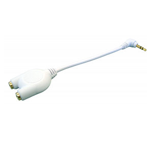 Image of 3.5mm Stereo Jack Headphone Sharer Splitter Cable White Lead