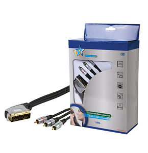 HQ Silver Series Scart to Component Video Cable 10m HQ Silver Series Scart to Component Video Cable 10m