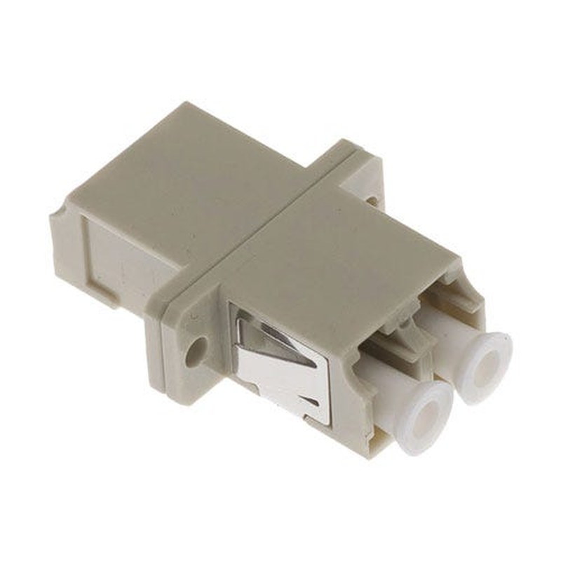 LC Duplex Multimode Fibre Adapter Beige
