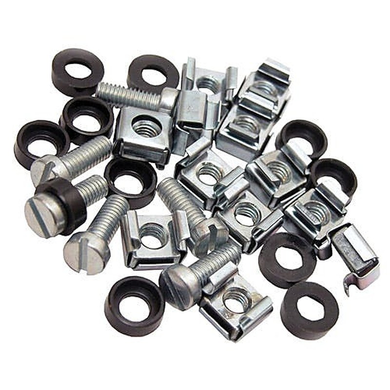 M6 Cage Nuts for 19 Inch Racks 50 Pack, 50 pack, Silver