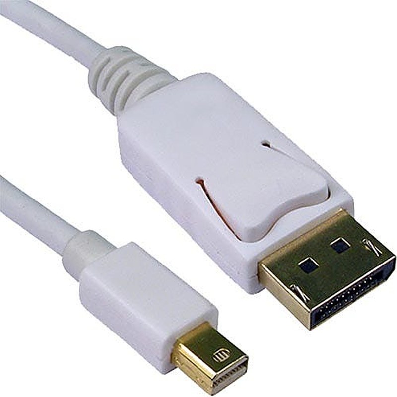 Mini DisplayPort to DisplayPort Cable 4K White, 3m, White
