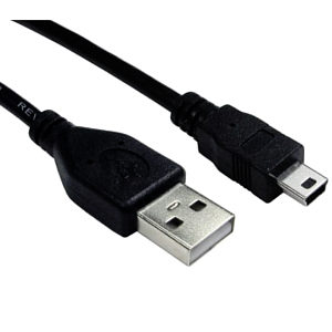 Mini USB Cable USB Type A to Mini B, 1.8m