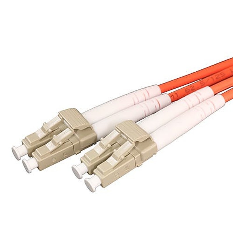 OM1 LC-LC Multimode Duplex Fibre Patch Lead, 2m, Orange