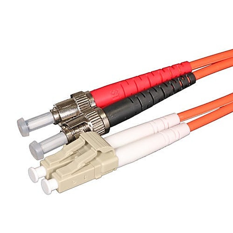 OM1 LC-ST Multimode Duplex Fibre Patch Lead, 2m, Orange