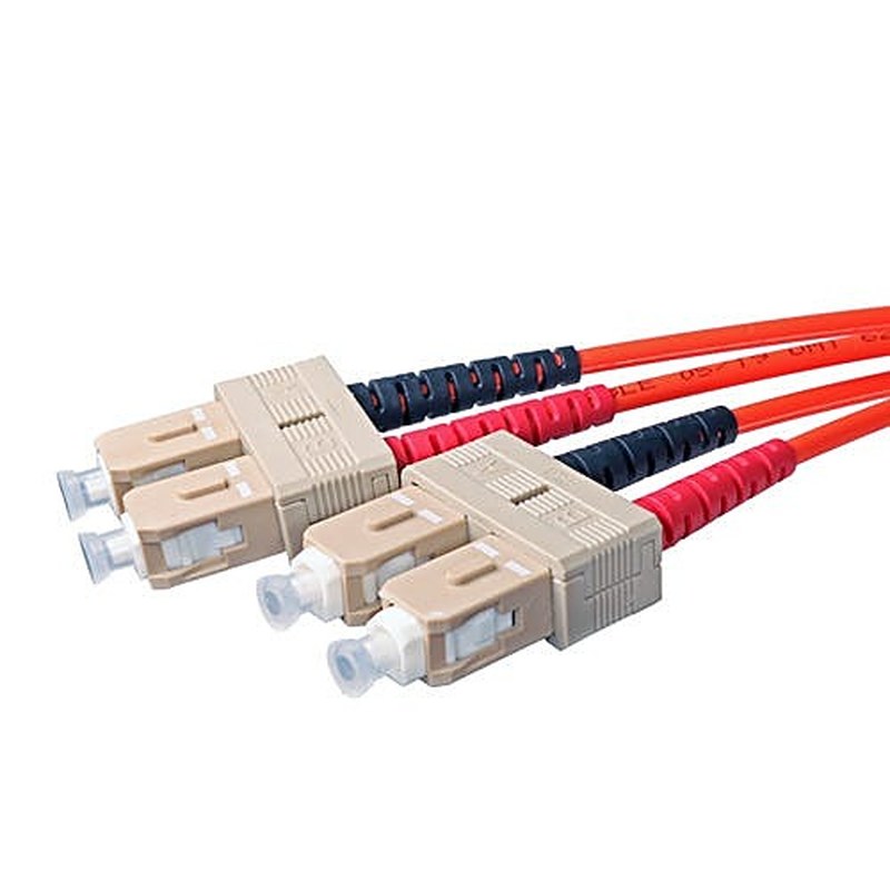 OM1 SC-SC Multimode Duplex Fibre Patch Lead, 1m, Orange