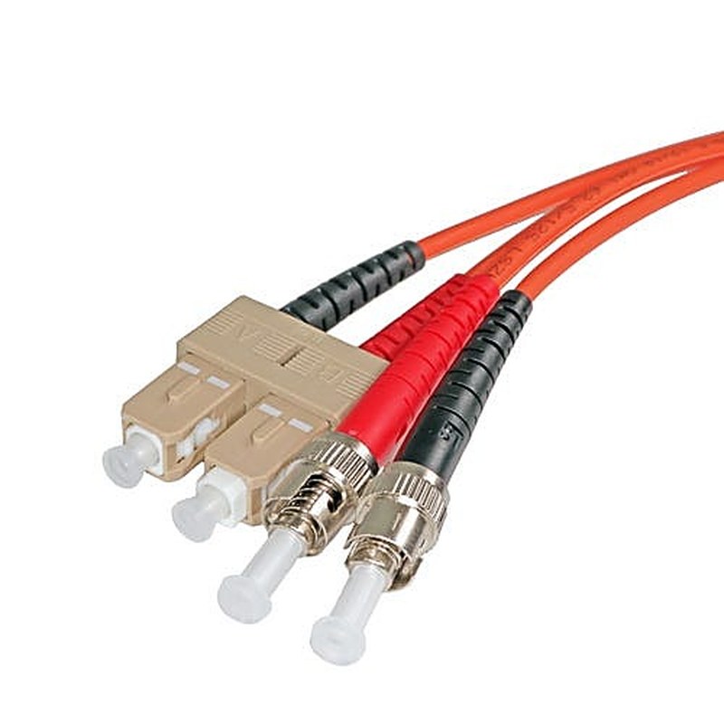 OM1 ST-SC Multimode Duplex Fibre Patch Lead