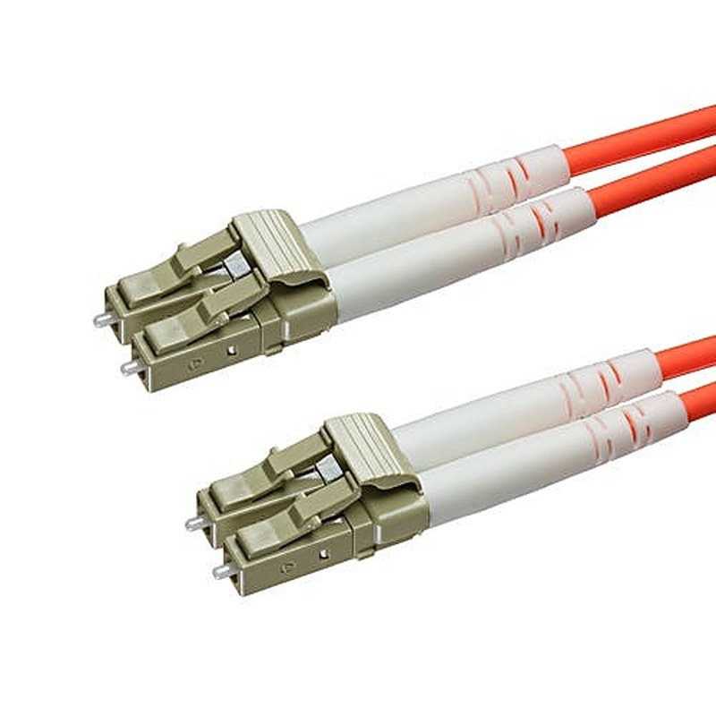 OM3 LC-LC Multimode Duplex Fibre Patch Lead, 0.5m, Orange