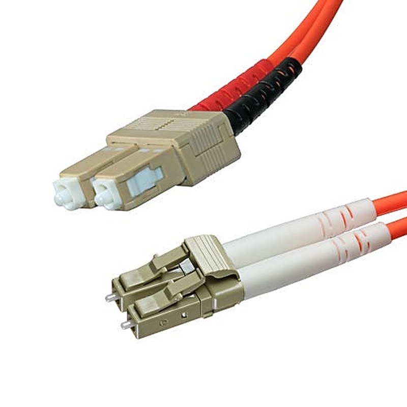 OM3 LC-SC Multimode Duplex Fibre Patch Lead, 3m, Orange